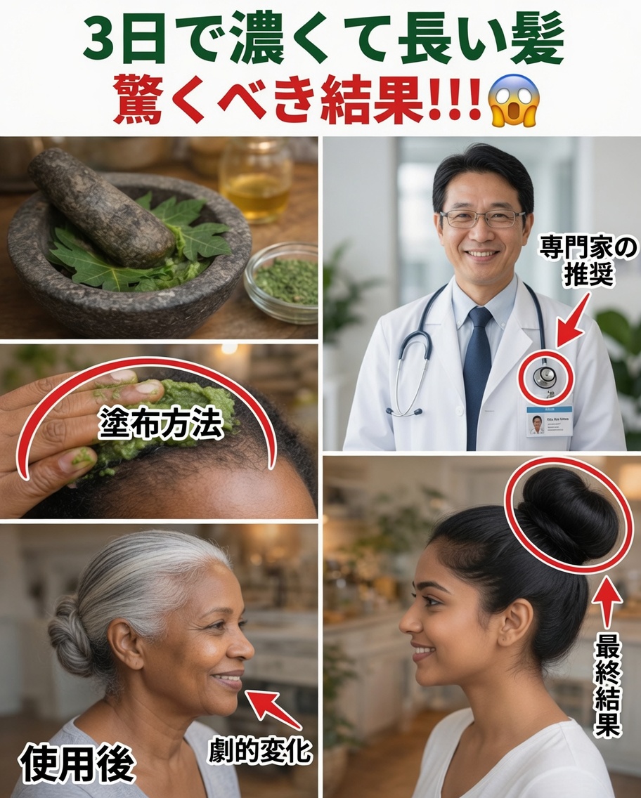 パパイヤの葉のヘアマスク：髪をより強く艶やかにする天然の秘密
